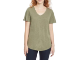 Jessica Simpson Ladies&#39; Size Large, V-Neck Flutter Sleeve Tee, Green  - $11.99