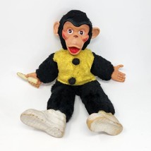 14&quot; Vintage Mr Bim Zippy Chimp Yellow Shirt + Banana Stuffed Animal Plush Toy - £81.48 GBP