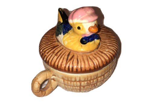 Primary image for Vintage Rare Hen on Nest lidded bowl, trinket ,candy, Condiment