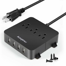 Power Strip With Usb - Wall Mountable Power Strip With 4 Usb Ports &amp; 3 O... - $27.99