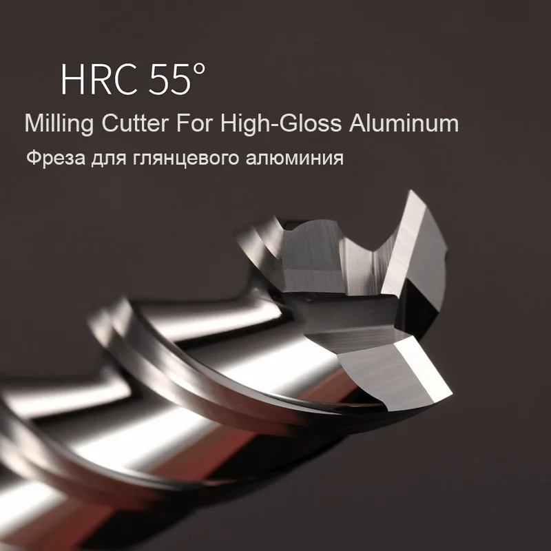 HRC55 3 Flute carbide End mill Aluminum Acrylic Cutter Endmills Cnc Milling Tool - £180.72 GBP