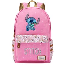  Stitch New Backpack  Cute Fashion Women&#39;s Backpack Large Capacity High Quality  - £83.45 GBP