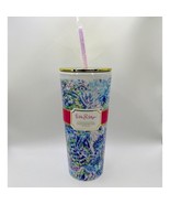 NEW Lilly Pulitzer Travel Steel Thermal Tumbler 24 Oz Shells of a Party ... - $39.21 CAD