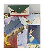 Set 12 Christmas Holiday Greeting Cards &amp; Envelopes Snowman Bullfinch Ca... - £19.68 GBP