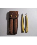 Antique straight razors Klauberg, E.J. Layley rare leather case - €46,42 EUR