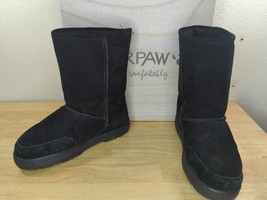 BEARPAW Women’s Emma sudue PULL ON Black WINTER BOOTS Sz Size 7 - $29.02