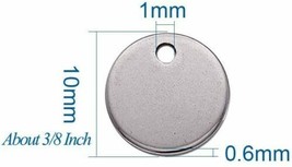 10 Metal Stamping Blanks Stainless Steel Circle Charms Engraving Blanks ... - £4.65 GBP