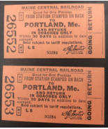 Lot of two (2) Vintage Maine Central Railroad MEC Portland Coaches Orang... - £7.49 GBP