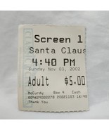 Santa Clause Movie Theater Ticket Stub 11/03/02 Classic Cinemas Screen 1 - €13,46 EUR