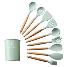 Heat Resistant Non-Stick Silicone Kitchenware Cooking Utensils Set With ... - £31.97 GBP