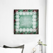 Vintage Shabby Chic Lace Framed Mural 16&#39; X 16&#39; Art Piece Wall Art Home Decor - £31.45 GBP