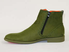 Men's TAYNO Chelsea Chukka Soft Micro Suede Zip up Boot Coupe S Lime image 10