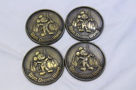 Walt Disney World Mickey Mouse Metal Drink Coasters  3-1/4&quot; Diameter  Lo... - €6,70 EUR