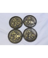 Walt Disney World Mickey Mouse Metal Drink Coasters  3-1/4&quot; Diameter  Lo... - $144.15 MXN