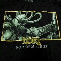 Black Marvel Thor Loki God of Mischief Avengers T-Shirt New Men&#39;s Size XL - £16.27 GBP