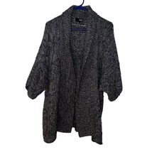 Ana A New Approach Dark Grey Shrug Sweater Short Sleeve Knit Open Front ... - $11.25