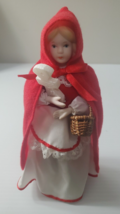 vtg Porcelain Doll 10&quot; Little Red Riding Hood  (CFGB5-014) - £16.67 GBP