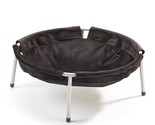 Elevated Pet Bed with Luxe Black Velvet Cover 17&quot; Diameter Rubber Feet C... - $44.54