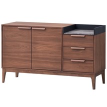 Bevis 53&quot; Server, Green Fabric &amp; Walnut Finish - $17,468.74 MXN