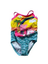 Peppa Pig Toddler Girl One-Piece Rainbow Unicorn Pink Swimsuit Size 18M - £7.06 GBP