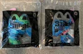 McDonald&#39;s Happy Meal Plush Toy 2022 Disney Stitch #6 &amp; #8 Hula &amp; Mischief - £7.60 GBP