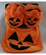 Happy Halloween Baby Bib &amp; Booties Set Bib Ages 0-12M Booties Ages 0-6M - £11.75 GBP