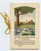 Your Teacher&#39;s Wish on Closing Day Springfield Grand View School No. 64 1928-29  - £9.54 GBP
