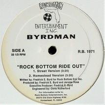 Byrdman &quot;Rock Bottom Ride Out&quot; 199? Vinyl 12&quot; Single 4 Mixes ~Rare~ Htf *Sealed* - £28.30 GBP