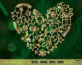 Christmas heart SVG, Christmas SVG, Christmas Shirt SVG, Merry Christmas svg - £2.38 GBP