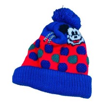 Vintage Garon Mickey Mouse Walt Disney Youth Beanie Cap Hat Pom Pom USA ... - £11.60 GBP