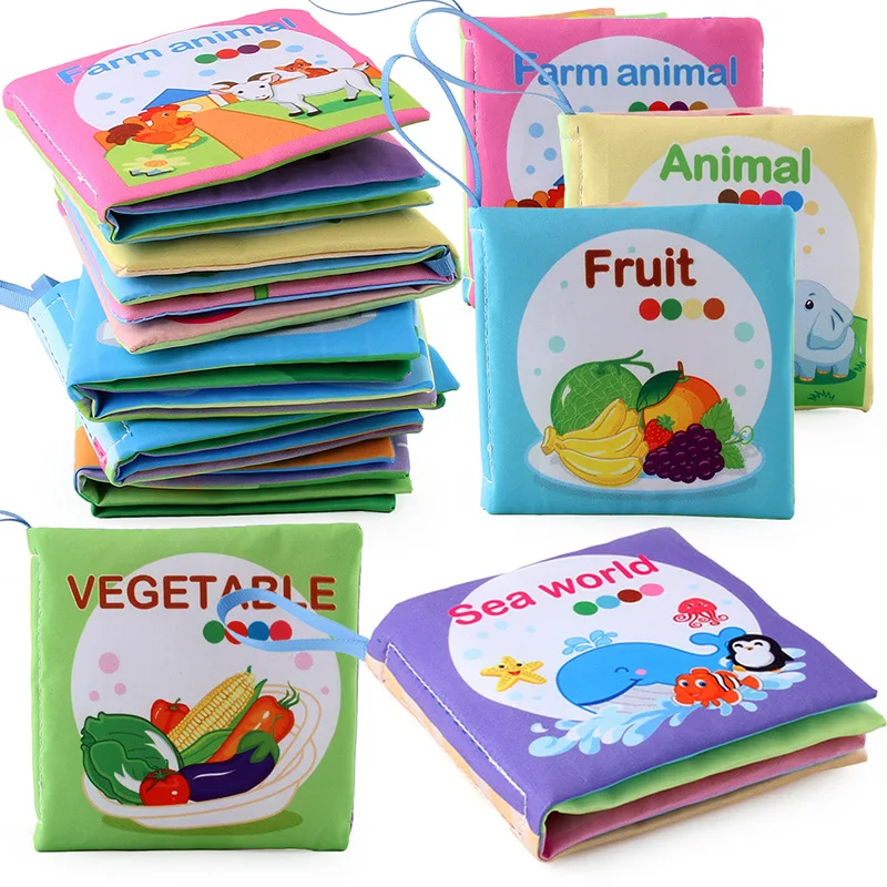 Game Fun Play Toys Montessori Baby Soft Cloth Book For Game Fun Play Toys In Eng - £23.12 GBP