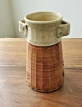 Vintage Rockhouse Pottery Grape Vine Kitchen Vase Canister Crock w/ Handles - £38.88 GBP