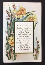 Antique Easter Poem Greeting Card Posted 1918  Made by Whitney Worcester Mass. - £7.11 GBP