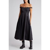 New Free People Alinda Dress $228 Size 2 Black OFF-THE-SHOULDER - £80.77 GBP