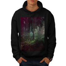 Wellcoda Deep Dark Forest Mens Hoodie, Foggy Casual Hooded Sweatshirt - £26.12 GBP+