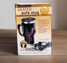 14oz Heated Auto Mug 12VCar Power Adapter Stainless Steel Insulated No S... - £4.28 GBP