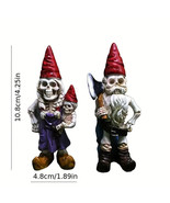 1 Pair,Halloween Zombie Gnomes Family Of Skeleton Figurine - £13.47 GBP