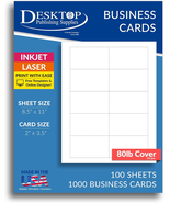 Heavyweight White Blank Business Card Paper - 100 Sheets / 1000 Business... - $44.17 CAD
