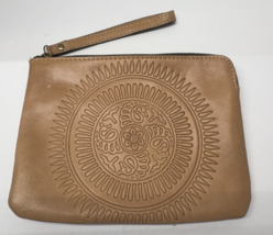 Patricia Nash Leather Southwestern Mexican Burnished Tooled Tote Cosmeti... - $44.55