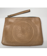 Patricia Nash Leather Southwestern Mexican Burnished Tooled Tote Cosmeti... - $823.64 MXN