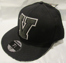 NWT Vokal Clothing Chenille Fitted Baseball Hat Size 7 1/2 Black - £15.95 GBP