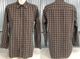 Sqwear Cubic Pattern Mens Large Cotton Button Shirt 23.5&quot; Chest  - $14.21