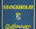 The Stockholm Restaurant Menu Abbey Hotel W 51st St New York 1962 Smorga... - $29.68