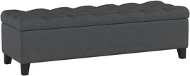 Christopher Knight Home Ottilie Fabric Storage Ottoman, Dark Grey Dimensions: - $179.98