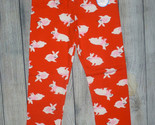 NWT Carter&#39;s Bunny Rabbit Red Cozy Fleece Girls Leggings Easter 4 - £7.11 GBP