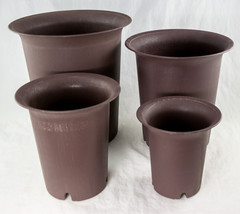 4 Mix Round Cascade Plastic Bonsai Pot, Orchid Planter 4.25&quot;, 5.25&quot;, 6.5&quot;, 7.75&quot; - £19.66 GBP