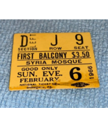 BOB DYLAN  1966 USED CONCERT TOUR TICKET STUB SYRIA MOSQUE Robert Zimmer... - £22.40 GBP