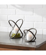Modern Metal Votive Holder with Glass Insert (Set of 2) - €45,97 EUR
