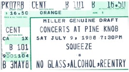 Vtg Billet De Squeeze 9 Juillet 1987 Pine Knob Michigan - $39.71