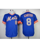 Mets #8 Gary Carter Jersey Old Style Uniform Blue - $63.38 CAD